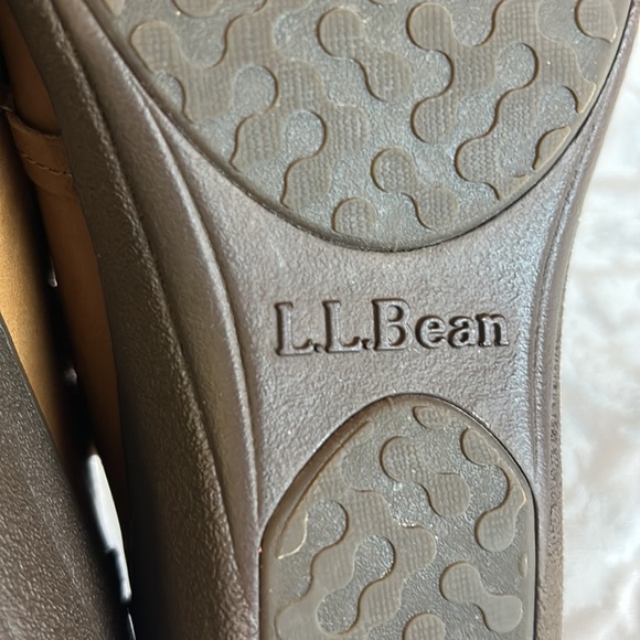 LL Bean Women’s Tan Leather Slip-On Loafer Wedge Shoes, Size 8 M, L.L. Bean EUC - Picture 11 of 11